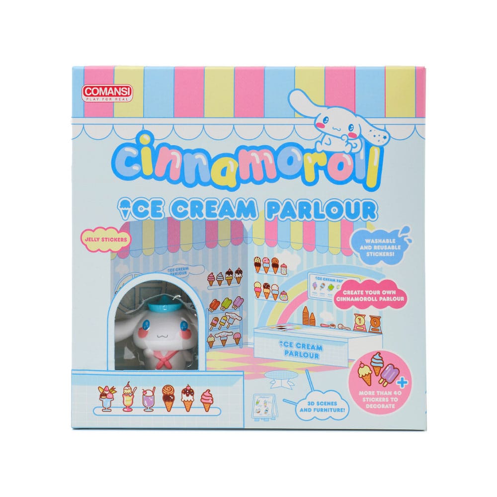 Hello Kitty and Friends Mini Figurine Maison des autocollants Cinnamoroll Ice Cream Parlour