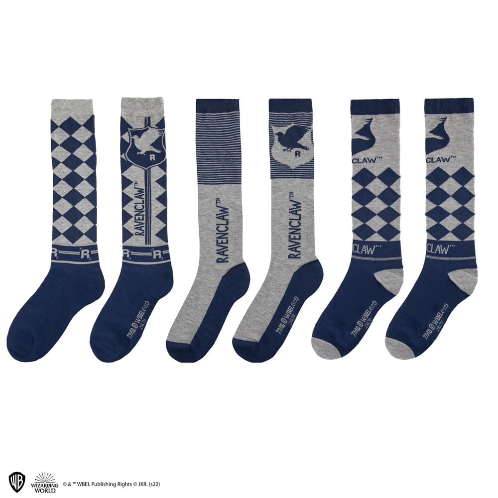 Harry Potter pack 3 paires de chaussettes à genoux Serdaigle