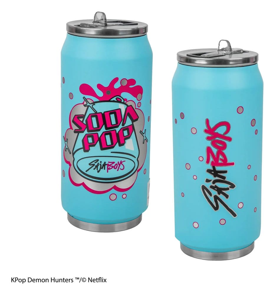 KPop Demon Hunters mug isotherme avec paille Soda Pop Can