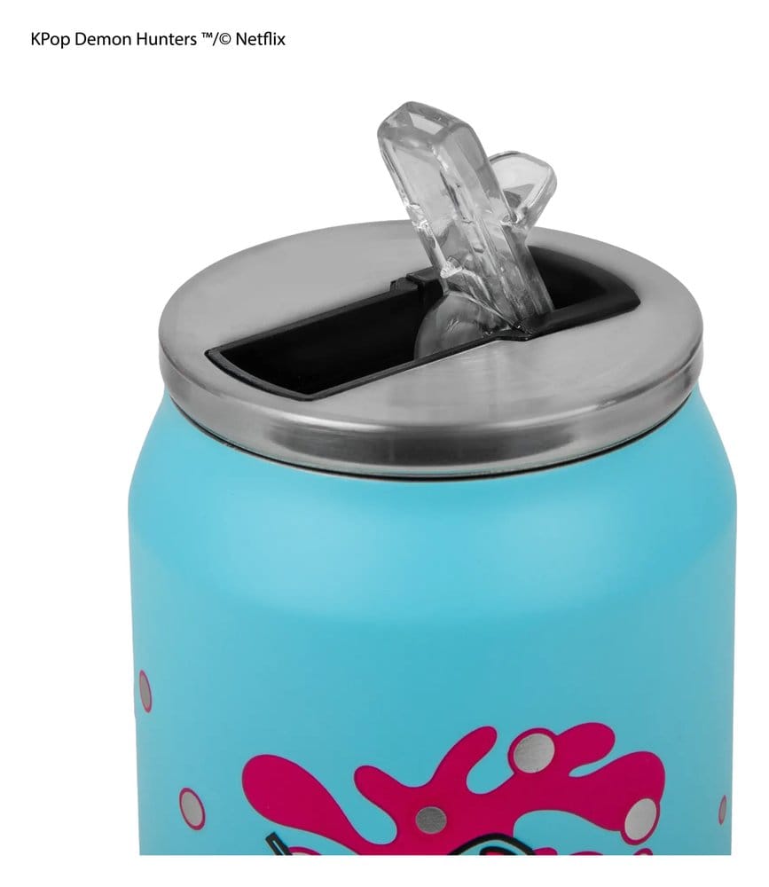KPop Demon Hunters mug isotherme avec paille Soda Pop Can