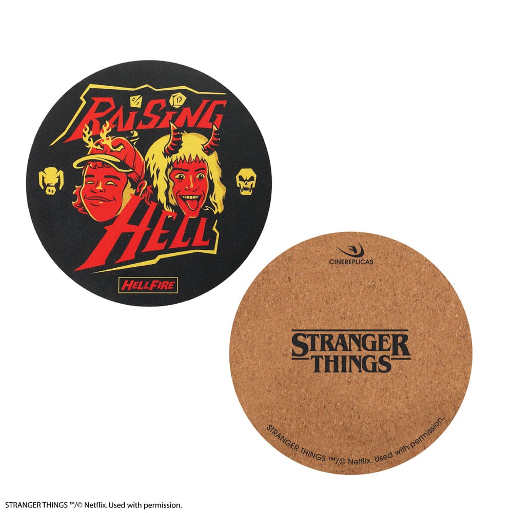 Stranger Things pack 4 sous-verres Hellfire Club
