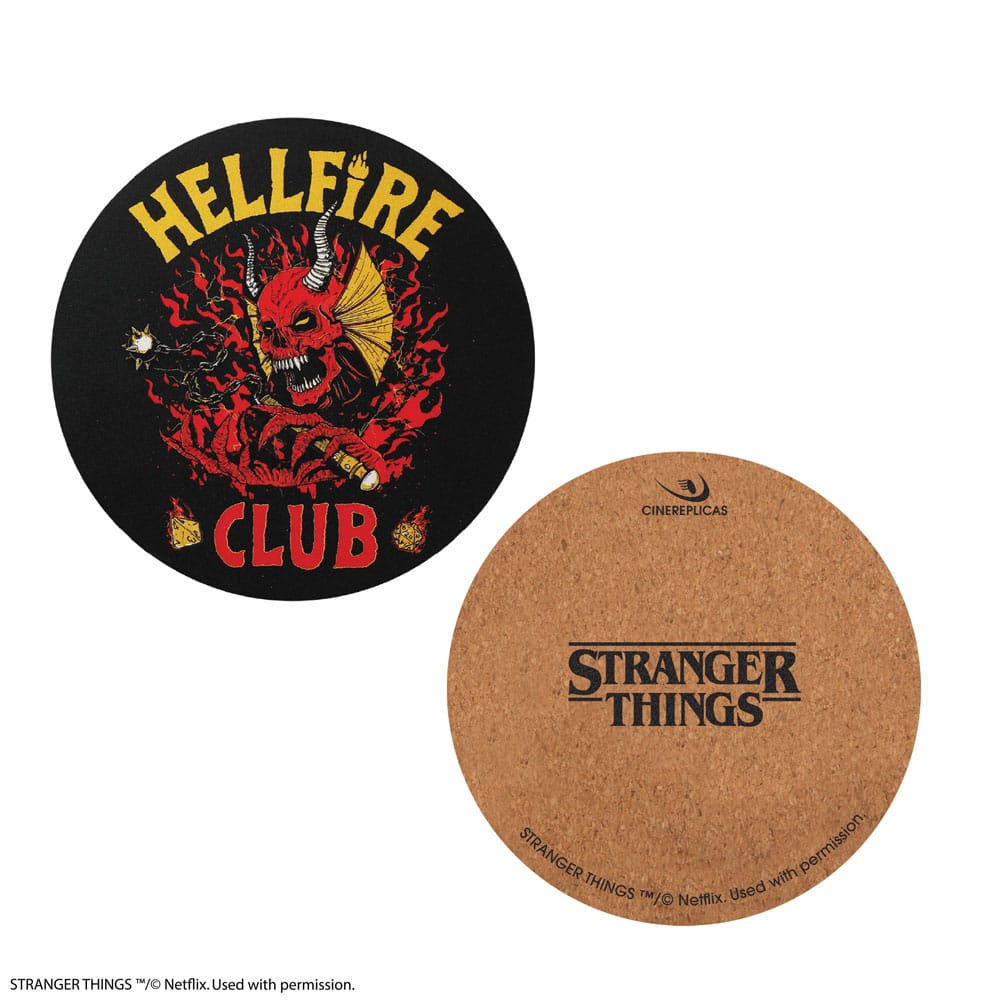 Stranger Things pack 4 sous-verres Hellfire Club