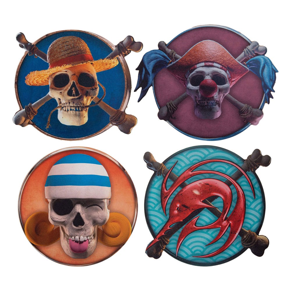 One Piece pack 4 sous-verres Characters #1