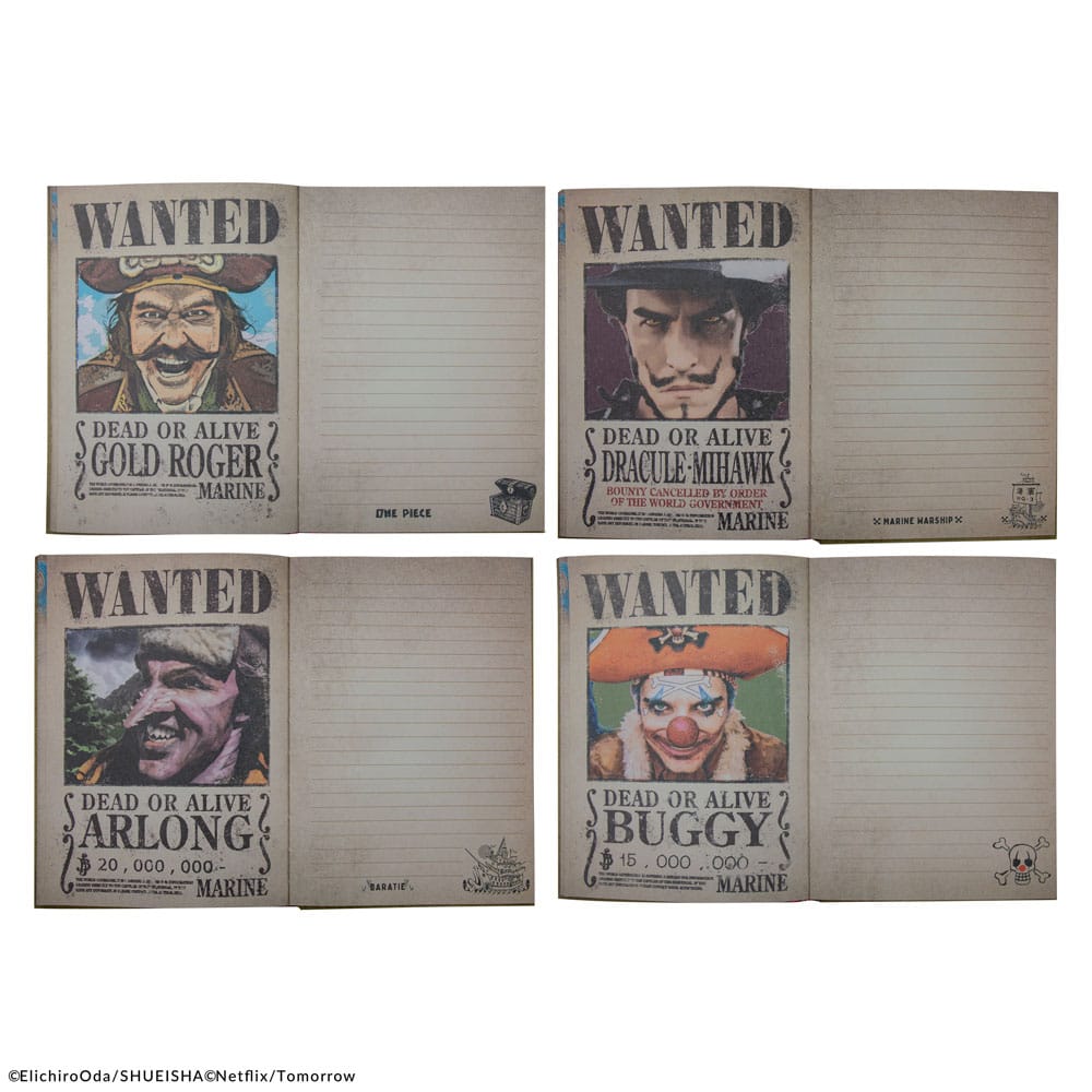 One Piece carnet Wanted Posters