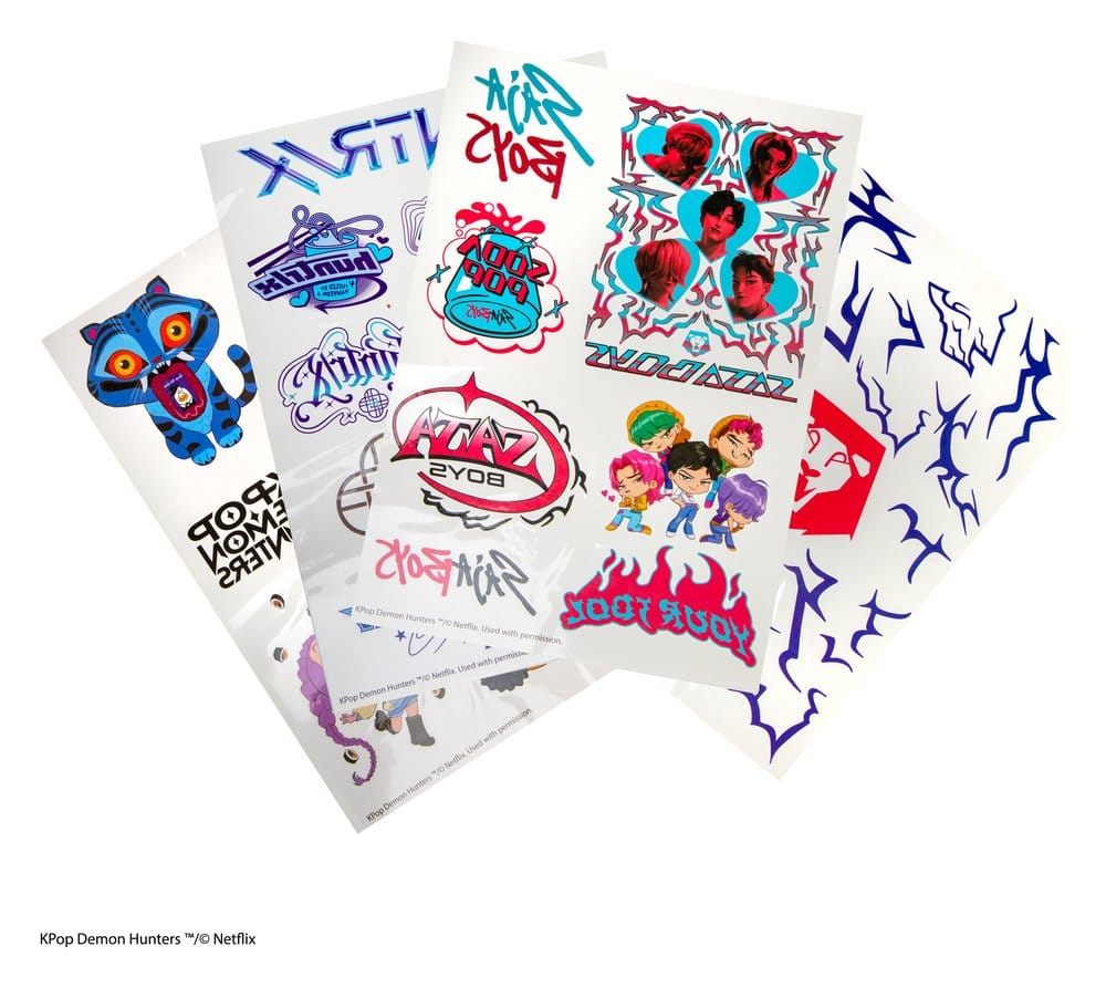 KPop Demon Hunters autocollants de tatouage KPop Demon Hunters