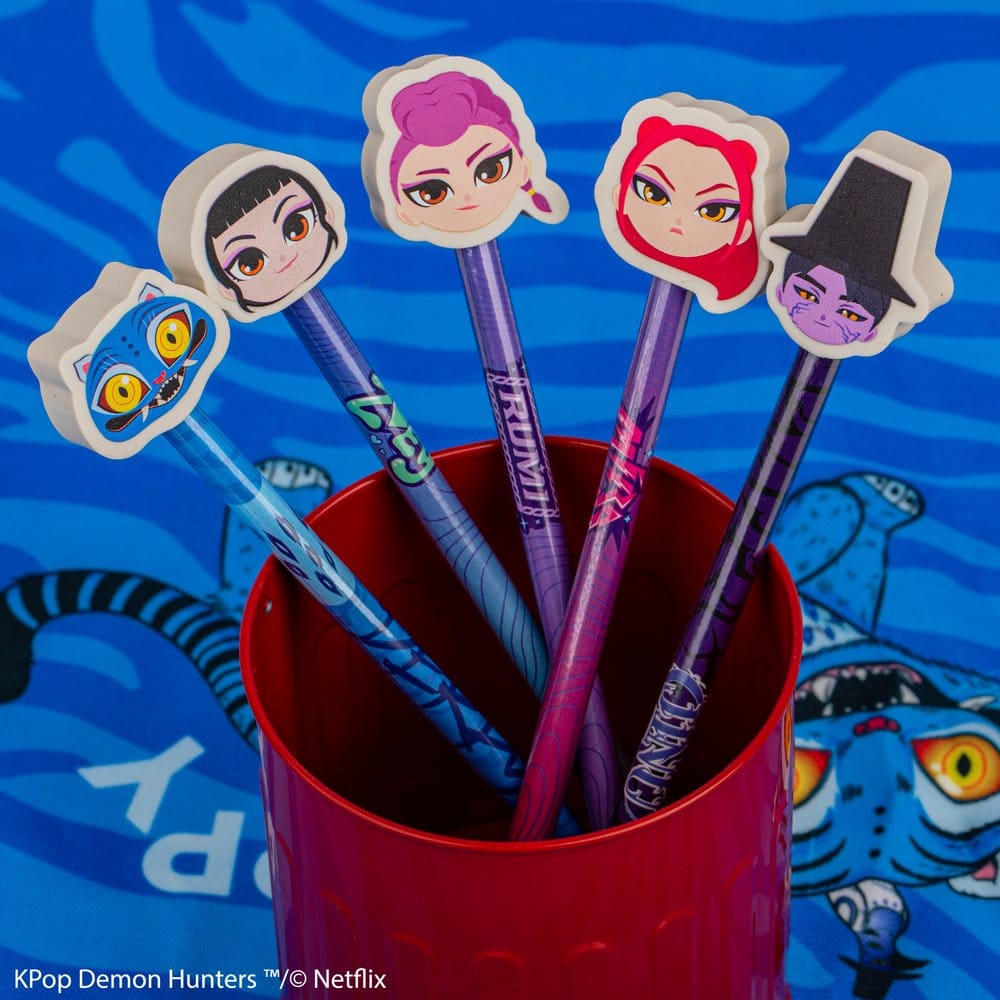 KPop Demon Hunters Crayons et Gommes Série 1 Présentoir (30)