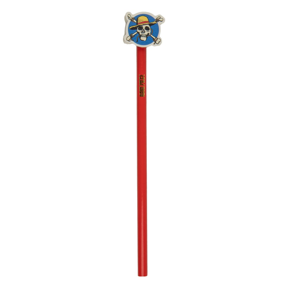 One Piece crayon à papier avec gomme Luffy