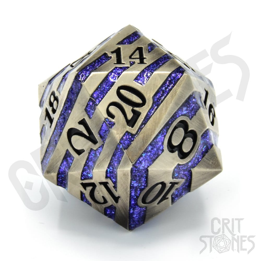 CritStones D20 dés Métal Engraved Elder 3 cm