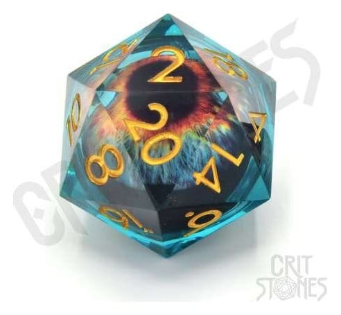 CritStones D20 dés Liquid Core Eye of the Oracle 3 cm