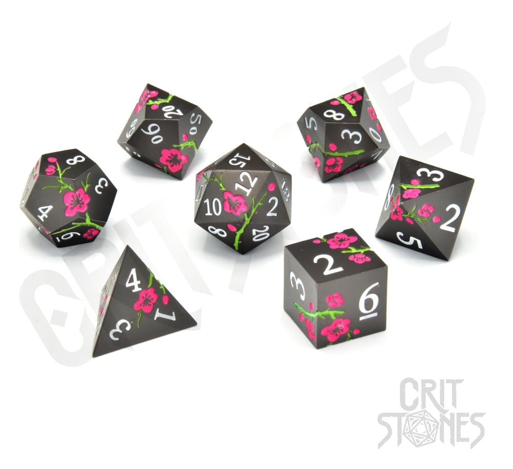 CritStones Metal pack dés Nighttime Blossom (7)