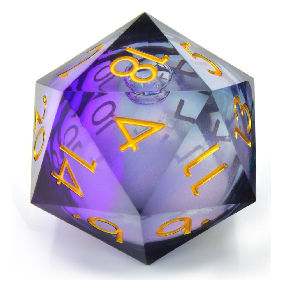 CritStones D20 dés Liquid Core Twilight Ether 5 cm