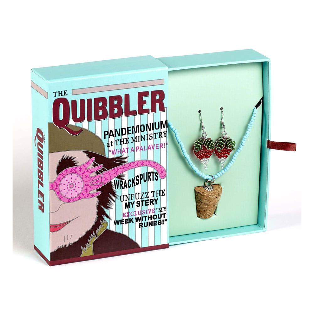 Harry Potter: Quidditch Collier avec pendentif en et perles Luna et boucles d'oreilles radis Coffret cadeau