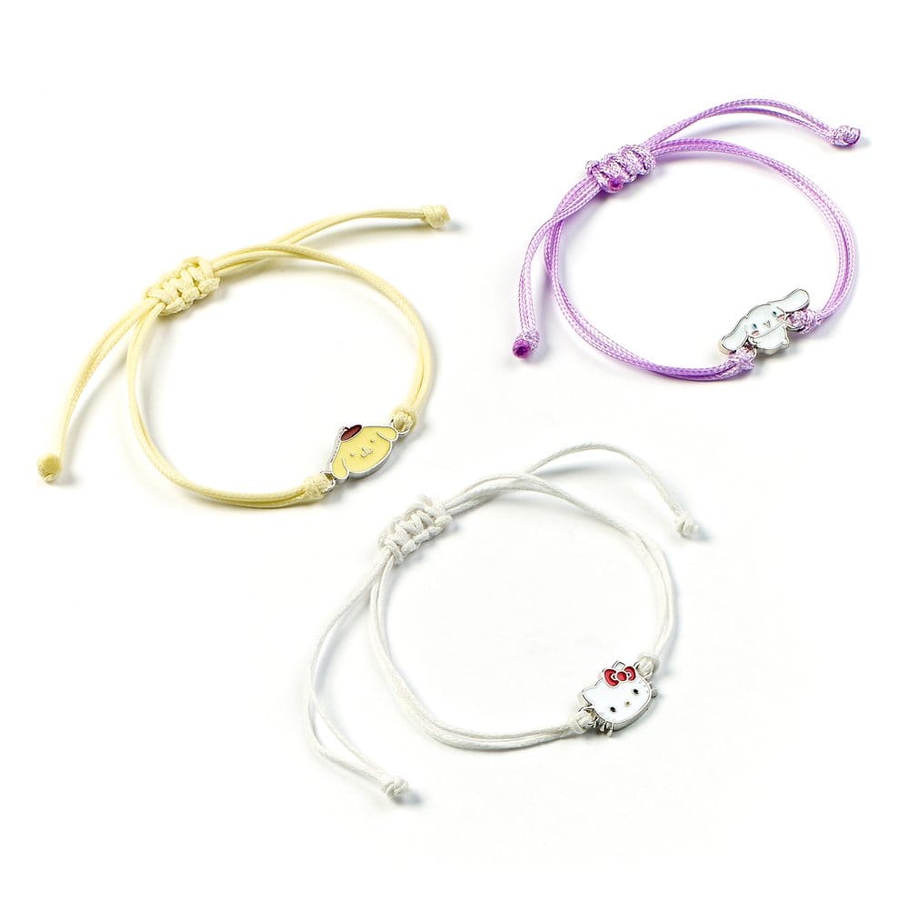 Sanrio pack 3 bracekets Hello Kitty, Cinnamonroll et Pompompurin