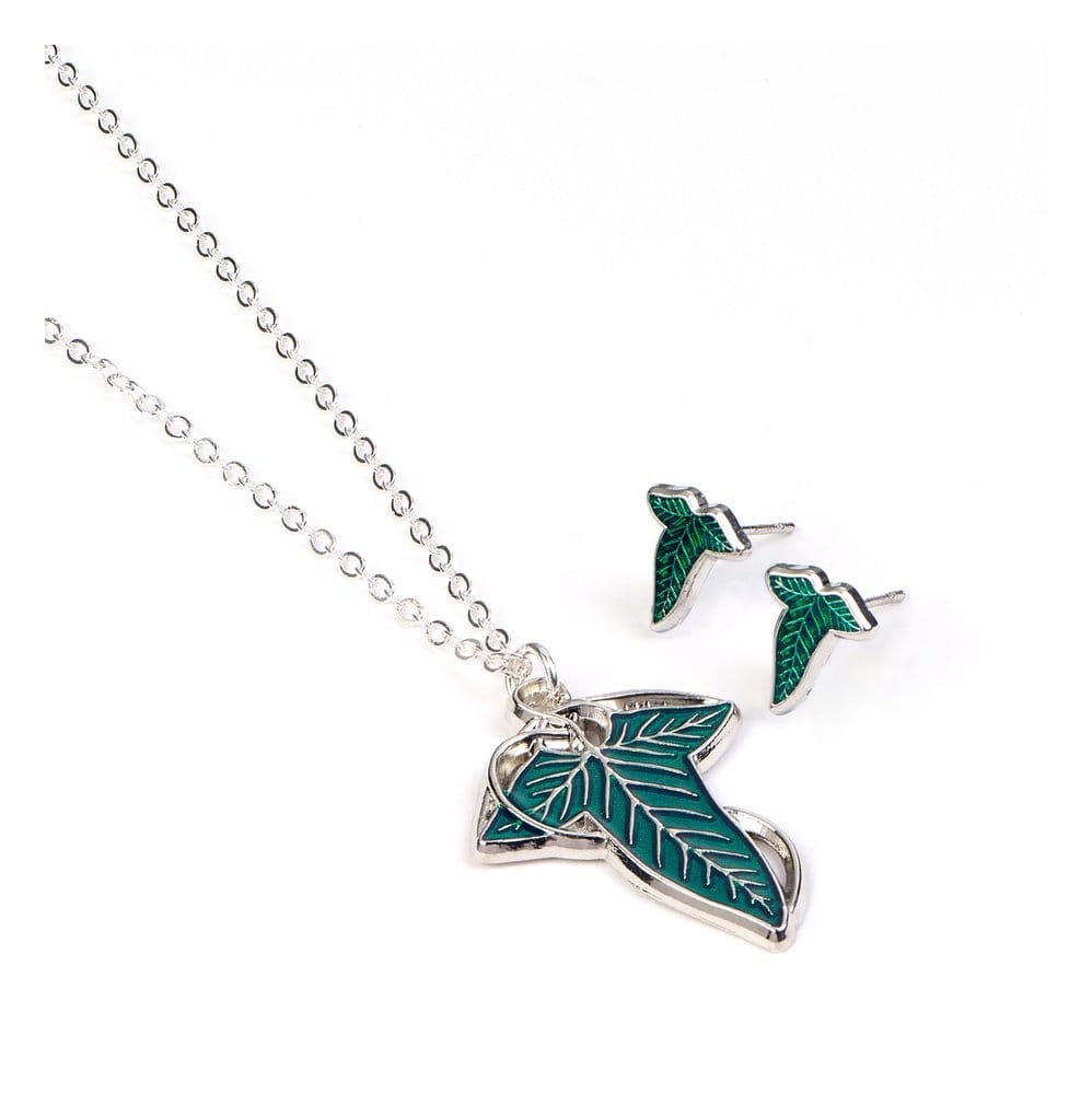 Le Seigneur des Anneaux Coffret cadeau boucles d'oreilles et collier Feuille de Lorien