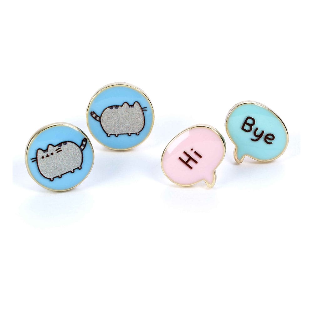 Pusheen pack 2 boucles d´oreilles Stud "Hi , Bye"