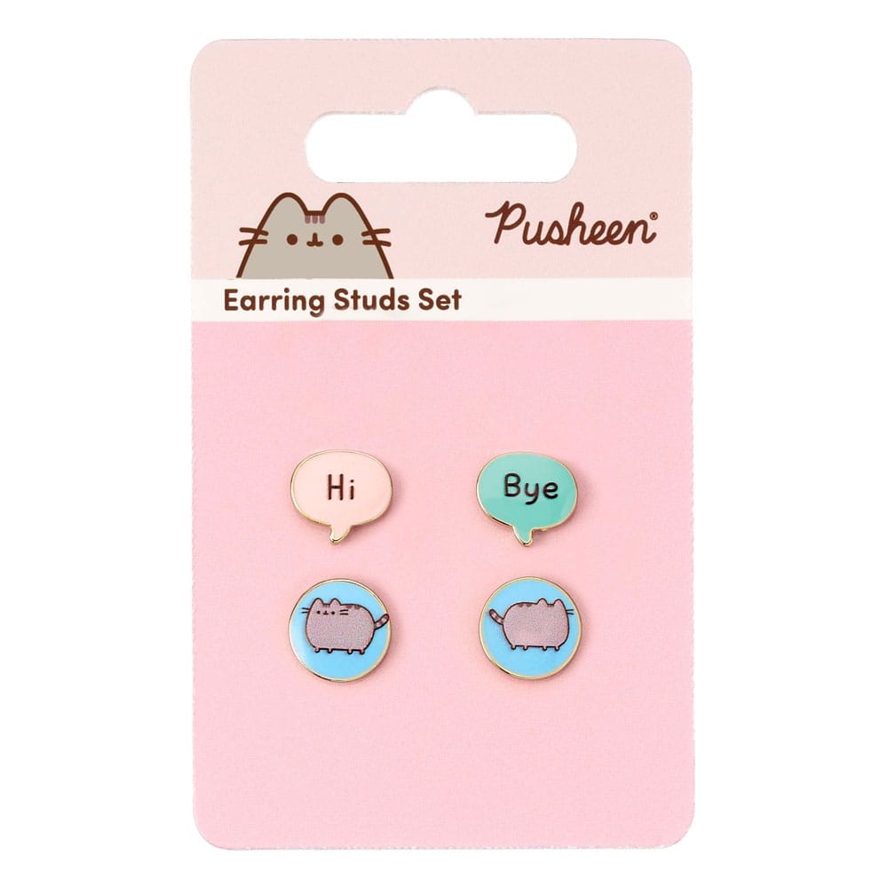 Pusheen pack 2 boucles d´oreilles Stud "Hi , Bye"