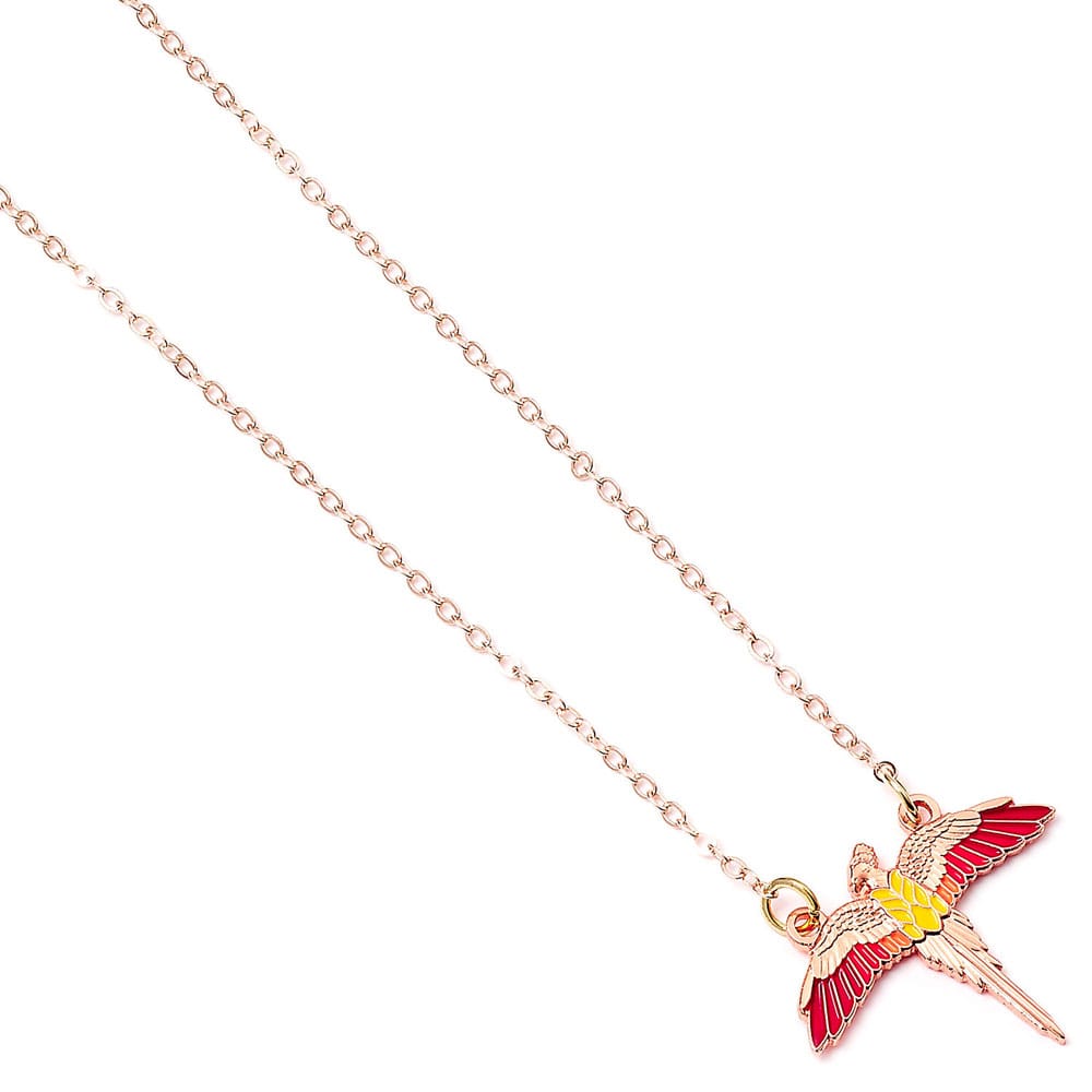 Harry Potter collier argent Fawkes (Plaqué or)