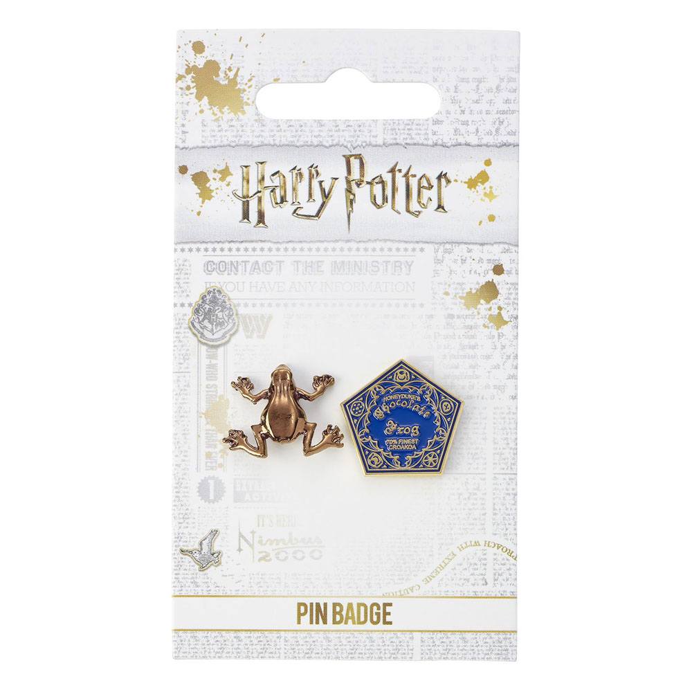Harry Potter - Badge épingle Chocogrenouille et sa boîte