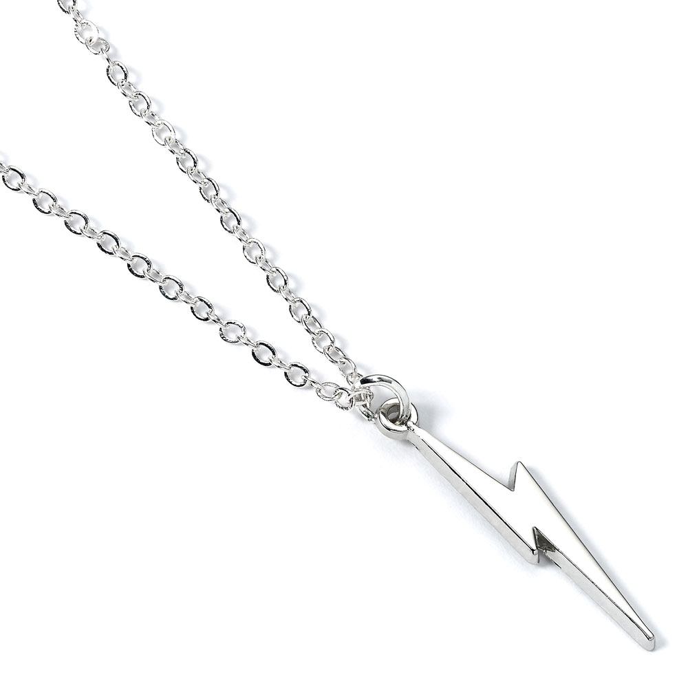 Harry Potter pendentif et collier Lightning Bolt (plaqué argent)