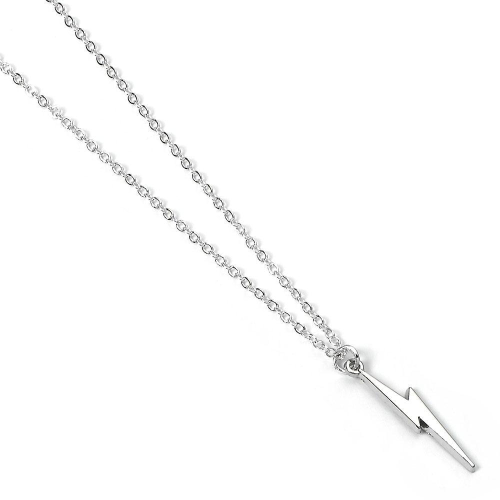 Harry Potter pendentif et collier Lightning Bolt (plaqué argent)