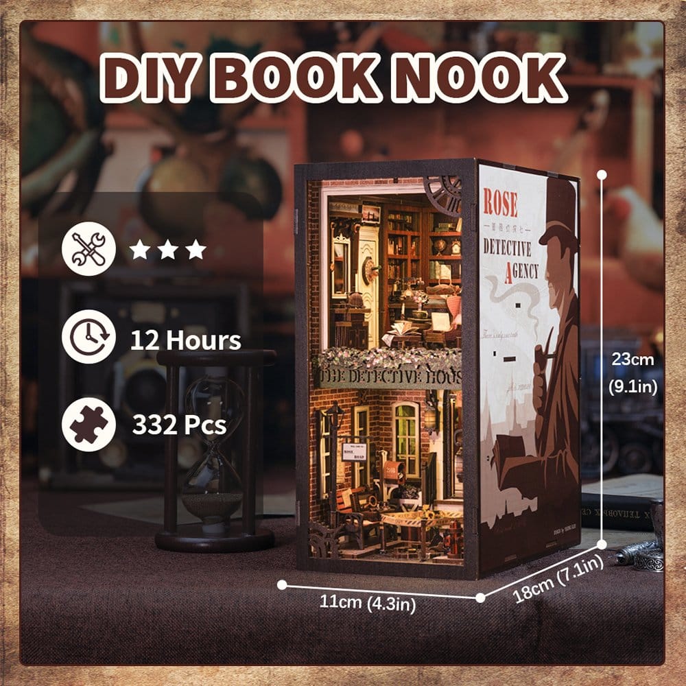 Maquette Book Nook Rose Detective Agency 23 x 11 cm