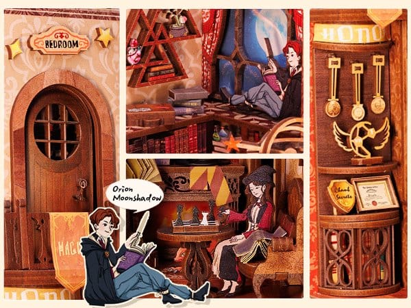 Maquette Book Nook Flame Common Room 23 x 11 cm