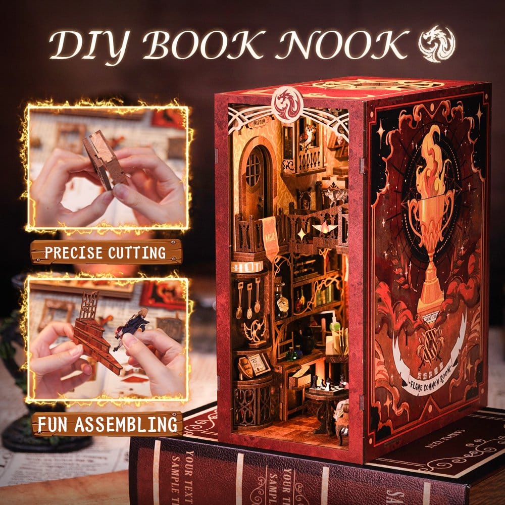 Maquette Book Nook Flame Common Room 23 x 11 cm