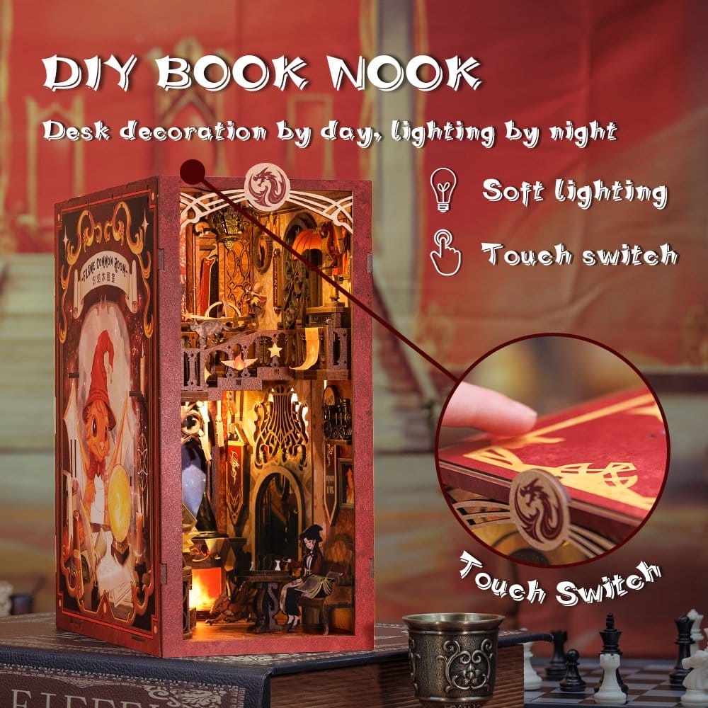 Maquette Book Nook Flame Common Room 23 x 11 cm