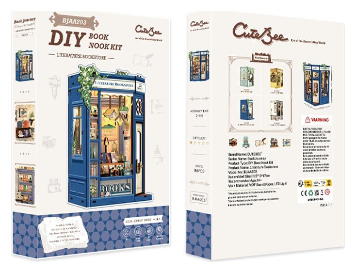 Maquette Book Nook Literature Bookstore 17 x 12 cm