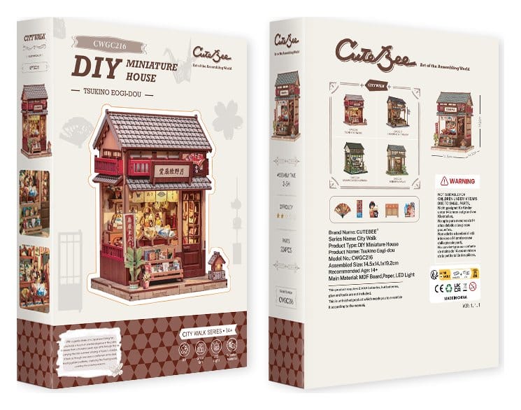 Figurine Model Kit Miniature House Tsukino Eogi-dou 19 x 14 cm