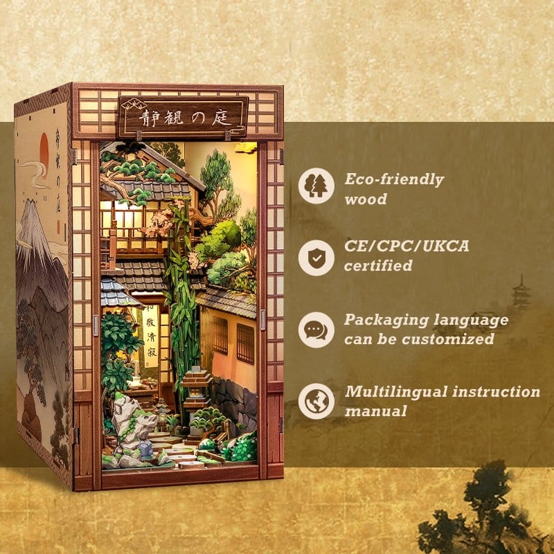 Maquette Book Nook Serene Courtyard 22 x 12 cm