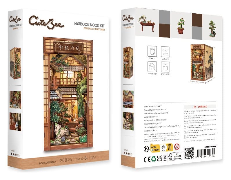 Maquette Book Nook Serene Courtyard 22 x 12 cm