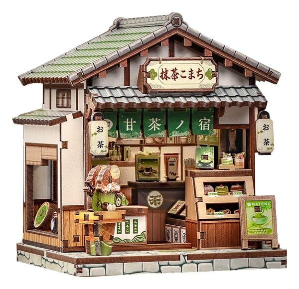 Figurine Model Kit Miniature House Kyoto Matcha Cottage 11 x 9 cm