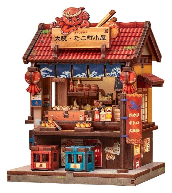 Figurine Model Kit Miniature House Osaka Takoyaki 12 x 9 cm