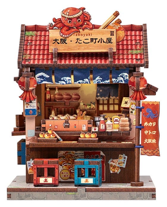 Figurine Model Kit Miniature House Osaka Takoyaki 12 x 9 cm