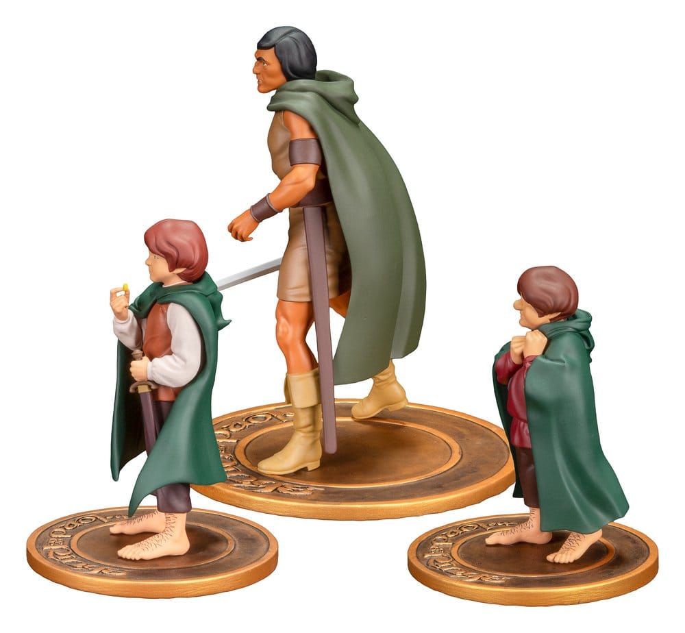 Le Seigneur des Anneaux Animated Film pack 3 figurines PVC Frodo, Aragorn, and Samwise