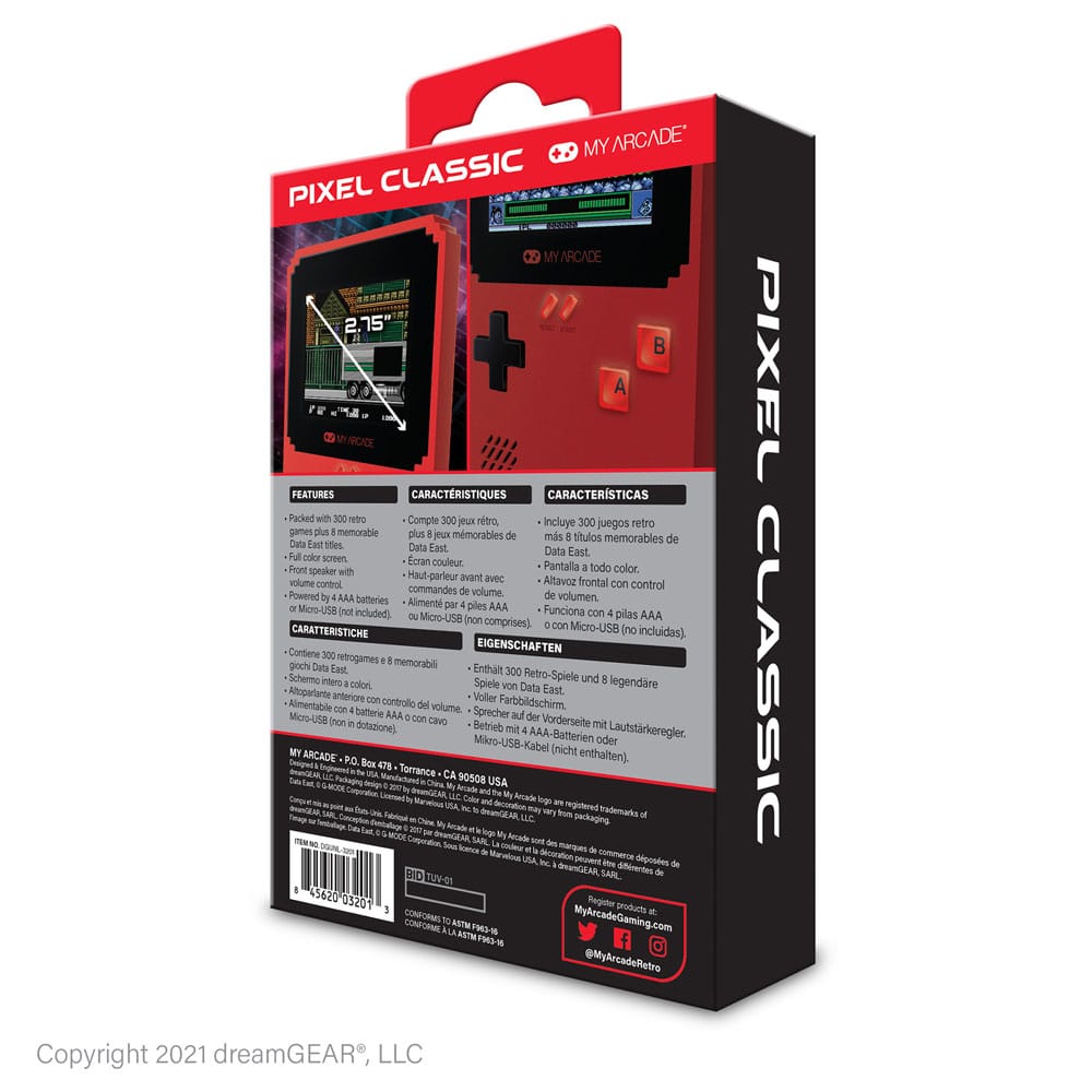 My Arcade Console de jeu portable Pixel Classic