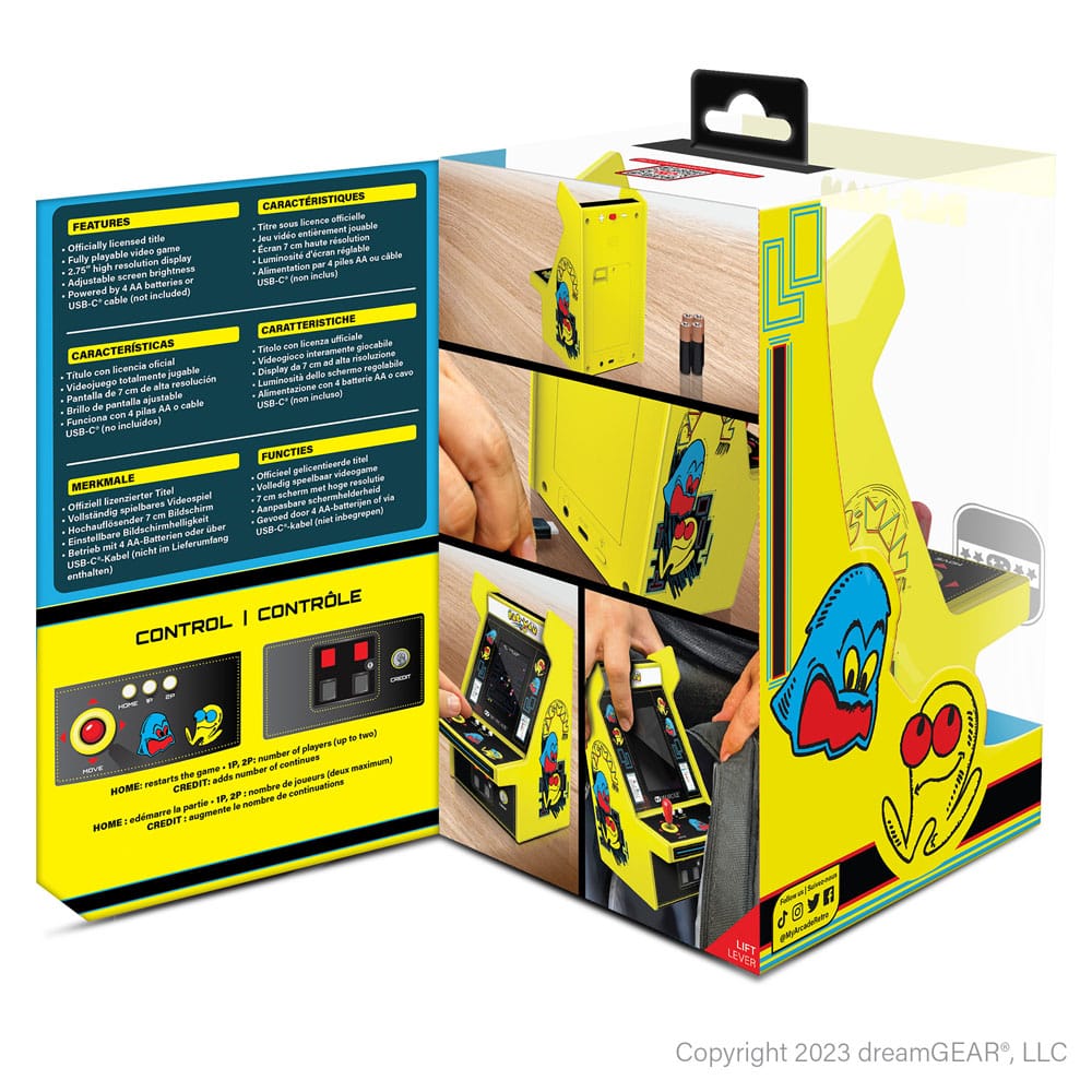 Pac-Man Console de jeu rétro portable Arcade Micro Player Pro