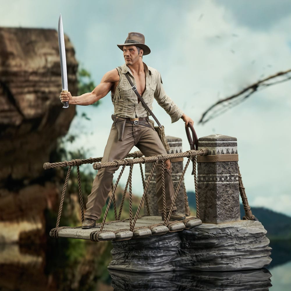 Indiana Jones et le Temple maudit Deluxe Gallery statuette PVC Rope Bridge 28 cm