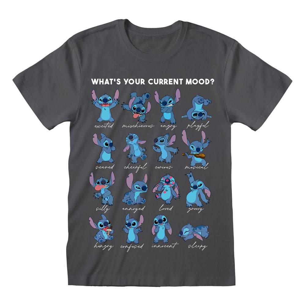 Lilo & Stitch T-Shirt Stitch Emotions Charcoal (L)