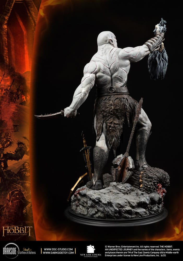 Le Hobbit Un voyage statuette 1/3 MS Series Azog The Defiler John Howe Signature Edition 90 cm