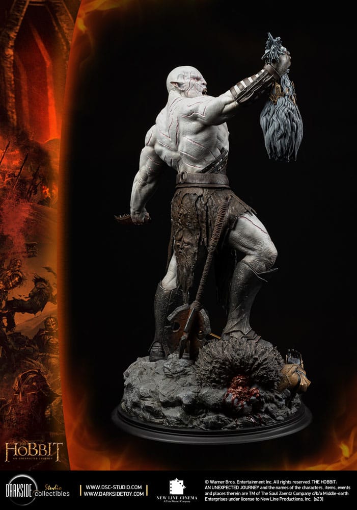 Le Hobbit Un voyage statuette 1/3 MS Series Azog The Defiler John Howe Signature Edition 90 cm