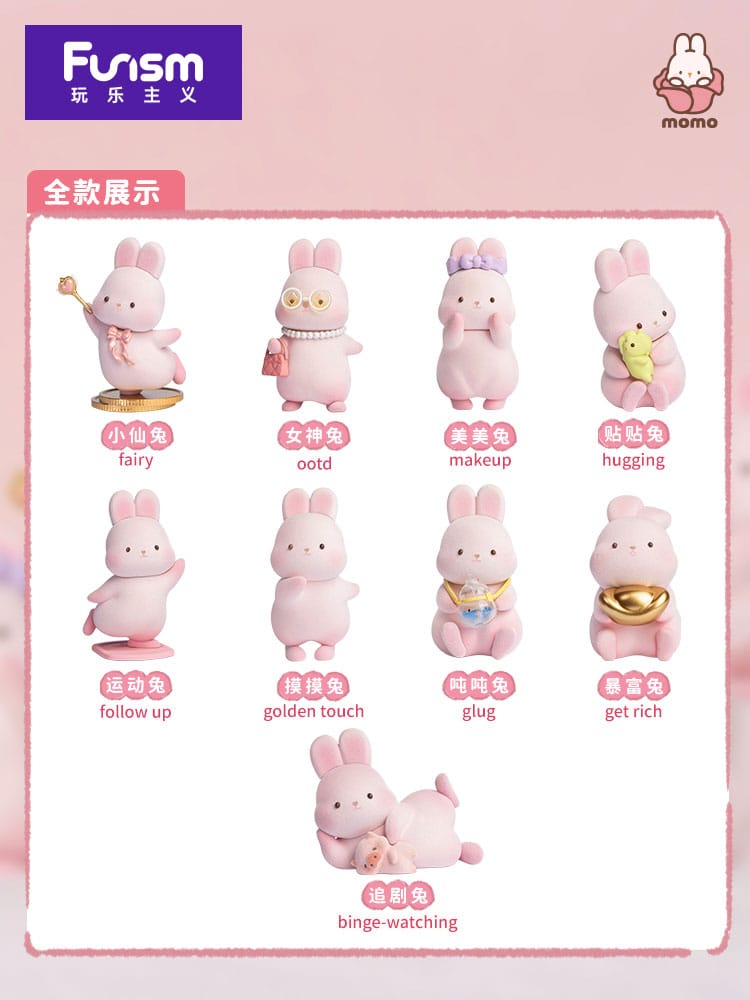 Momo Bunny présentoir mini-figurines Daily Series 9 cm (9)