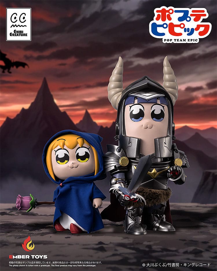 Pop Team Epic pack 2 figurines Chibi Creature Popuko & Pipimi Shining Shoulder Ver.