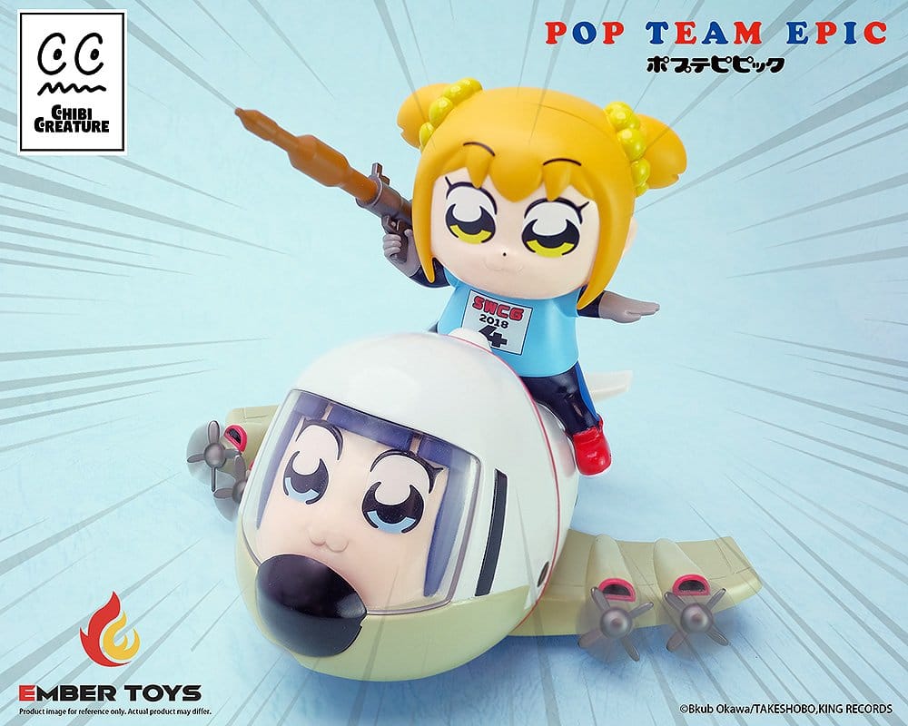 Pop Team Epic pack 2 figurines Vinyl Chibi Creature POPUKO & PIPIMI: Skeleton Competition Ver.