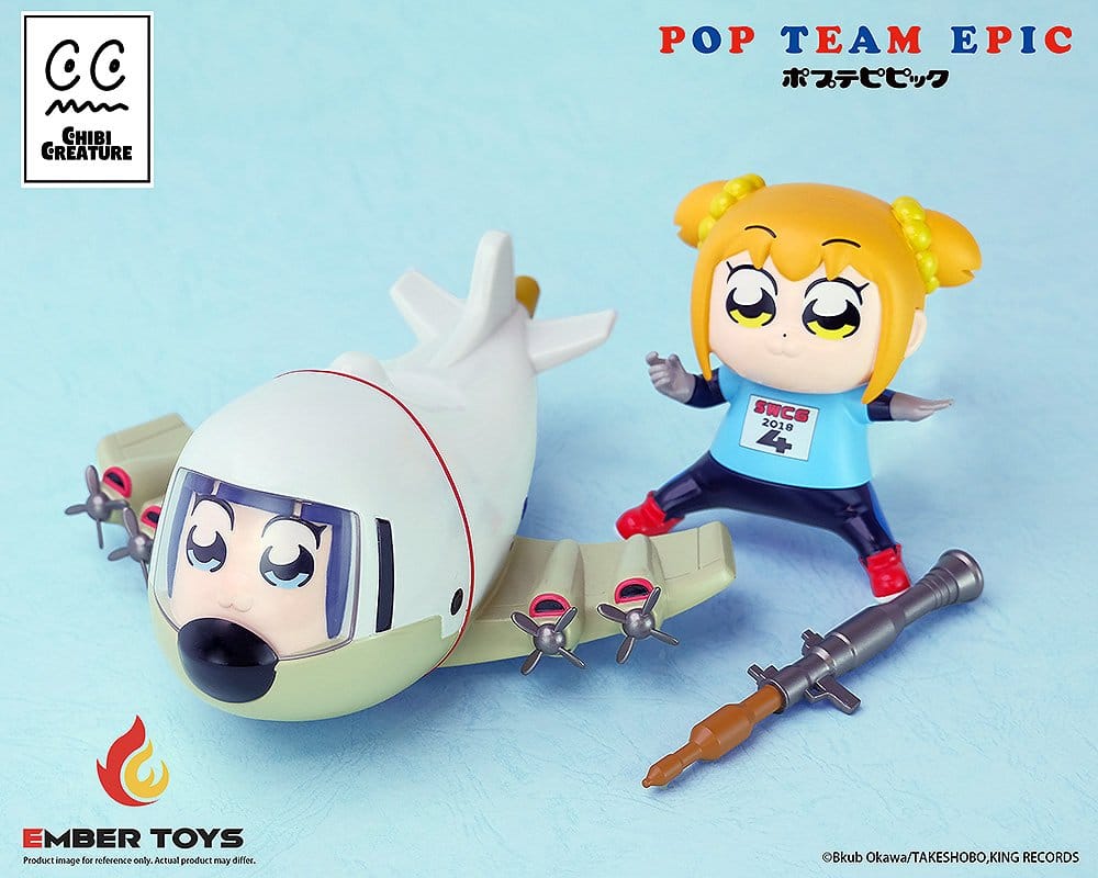 Pop Team Epic pack 2 figurines Vinyl Chibi Creature POPUKO & PIPIMI: Skeleton Competition Ver.