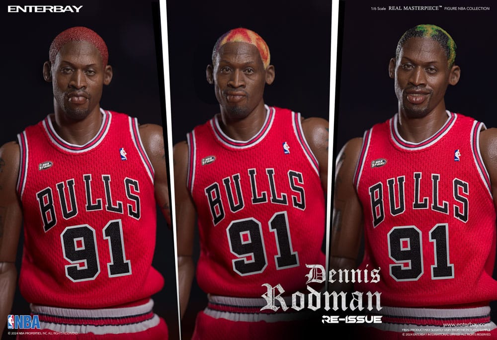 NBA Collection figurine Real Masterpiece 1/6 Dennis Rodman Limited Retro Editon 33 cm