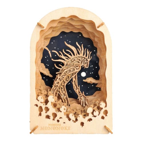 Princesse Mononoké Paper Model Kit Paper Theater Wood Style Night Walker