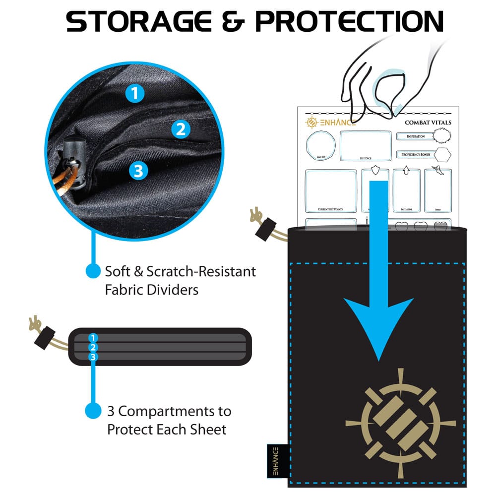 Enhance RPG Series fiches de personnage acrylique *ANGLAIS*