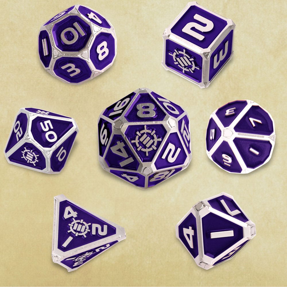 Enhance Tabletop Series Métal RPG Set de cubes Purple (7)
